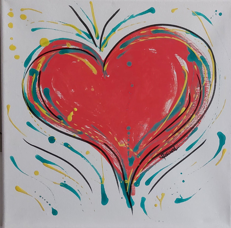 Acrílico Corazón III